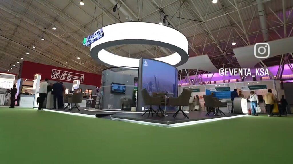 Al-Yamama Water Expo Curved Booth – 2025